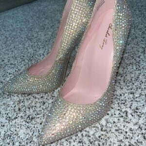 Gold Glitter Heels